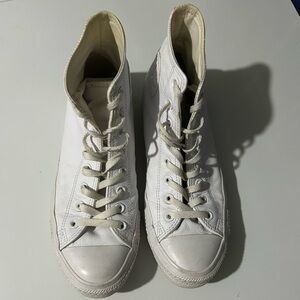 Unisex Converse Chuck Taylor All Star White Leather High Top